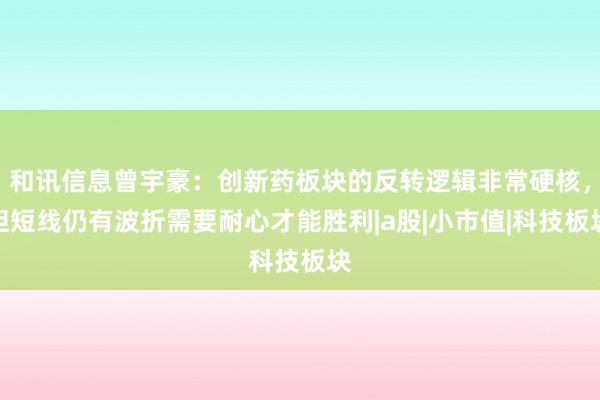 和讯信息曾宇豪：创新药板块的反转逻辑非常硬核，但短线仍有波折需要耐心才能胜利|a股|小市值|科技板块
