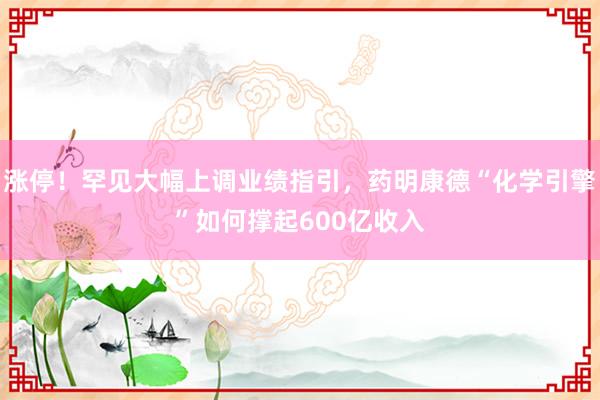 涨停！罕见大幅上调业绩指引，药明康德“化学引擎”如何撑起600亿收入