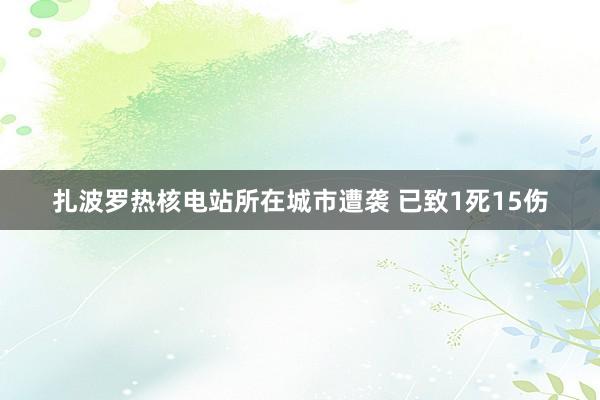 扎波罗热核电站所在城市遭袭 已致1死15伤