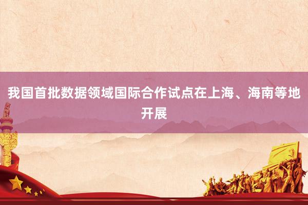 我国首批数据领域国际合作试点在上海、海南等地开展