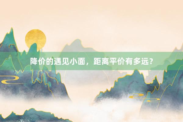 降价的遇见小面，距离平价有多远？