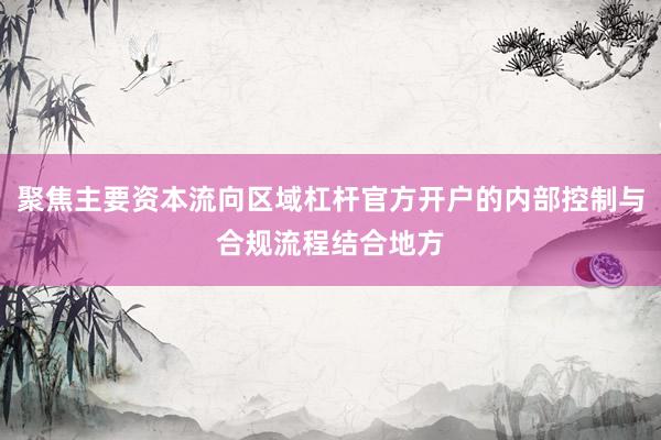 聚焦主要资本流向区域杠杆官方开户的内部控制与合规流程结合地方