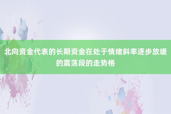 北向资金代表的长期资金在处于情绪斜率逐步放缓的震荡段的走势格