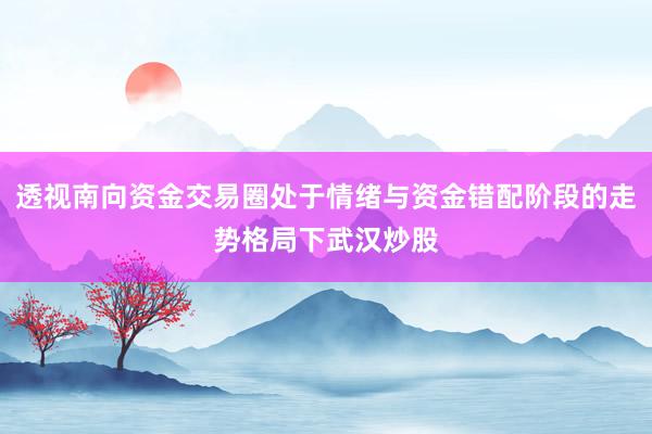 透视南向资金交易圈处于情绪与资金错配阶段的走势格局下武汉炒股