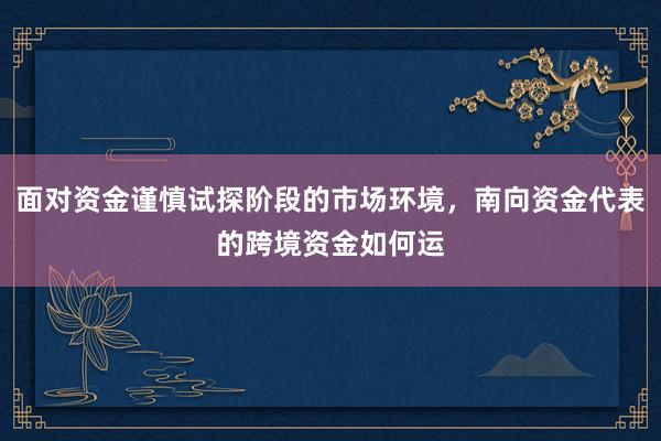 面对资金谨慎试探阶段的市场环境，南向资金代表的跨境资金如何运