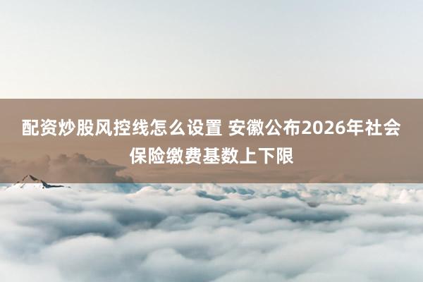 配资炒股风控线怎么设置 安徽公布2026年社会保险缴费基数上下限