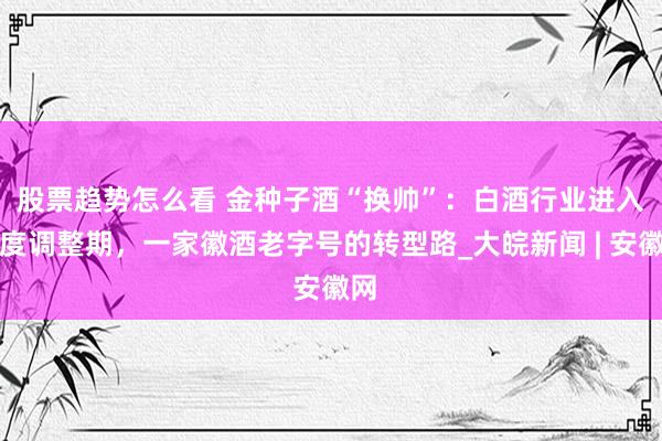 股票趋势怎么看 ﻿金种子酒“换帅”：白酒行业进入深度调整期，一家徽酒老字号的转型路_大皖新闻 | 安徽网